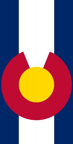 Colorado State Flag Themed Custom Cornhole Board Design