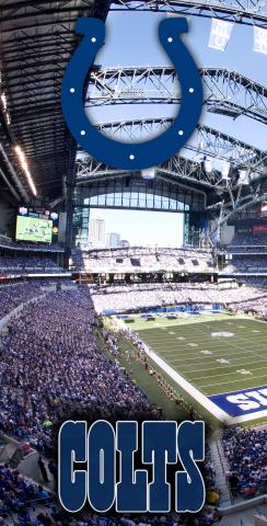 NFL Stadium (Indianapolis Colts) Themed Custom Cornhole Board Design