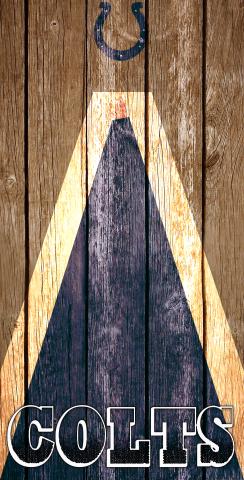 NFL Triangle (Indianapolis Colts) Themed Custom Cornhole Board Design