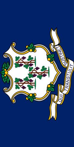 Connecticut State Flag Themed Custom Cornhole Board Design