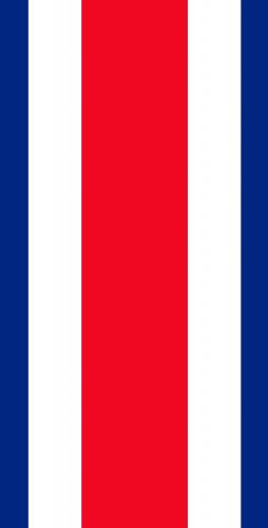  Costa Rica National Flag Themed Custom Cornhole Board Design