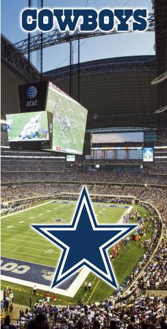 NFL Stadium (Dallas Cowboys) Themed Custom Cornhole Board Design