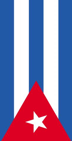 Cuba National Flag Themed Custom Cornhole Board Design