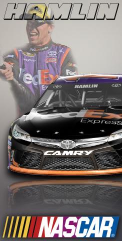 NASCAR (Denny Hamlin) Themed Custom Cornhole Board Design