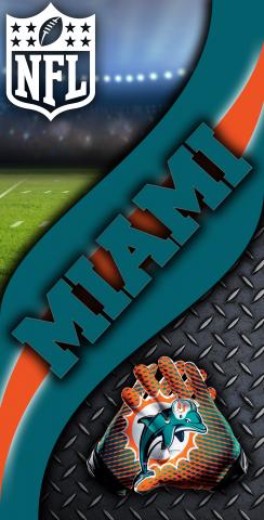 NFL 2 (Miami Dolphins) Themed Custom Cornhole Board Design