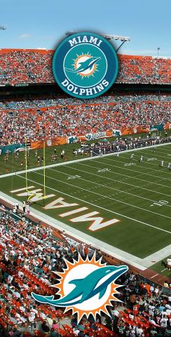NFL Stadium (Miami Dolphins) Themed Custom Cornhole Board Design