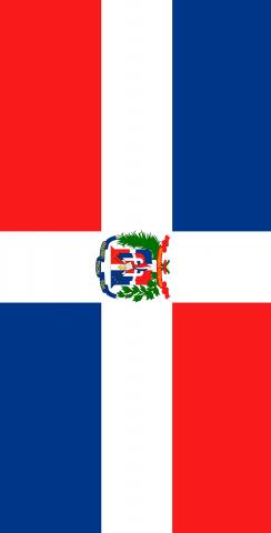 Dominican Republic National Flag Themed Custom Cornhole Board Design