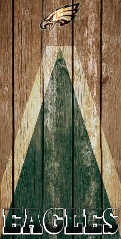 NFL Triangle (Philadelphia Eagles) Themed Custom Cornhole Board Design