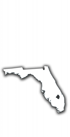 White Florida Themed Custom Cornhole Board Design