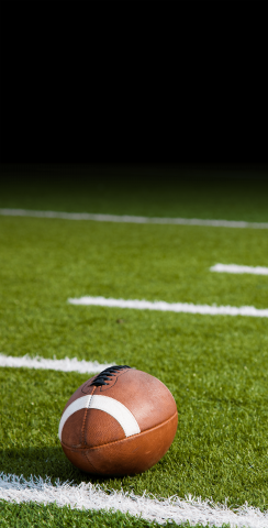 Football field with ball