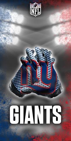 NFL Gloves (New York Giants) Themed Custom Cornhole Board Design