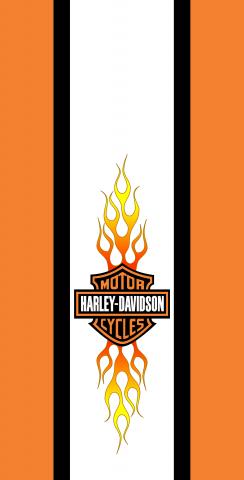 Harley Davidson Long Stripe Themed Custom Cornhole Board Design