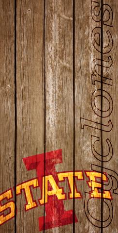 NCAA Wood Slat (Iowa State Cyclones) Themed Custom Cornhole Board Design