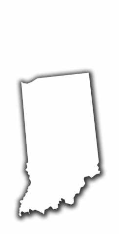 White Indiana Themed Custom Cornhole Board Design