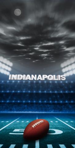 Indianapolis Football Themed Custom Cornhole Board Design