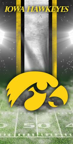 NCAA Field (Iowa Hawkeyes) Themed Custom Cornhole Board Design