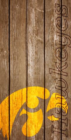 NCAA Wood Slat (Iowa Hawkeyes) Themed Custom Cornhole Board Design