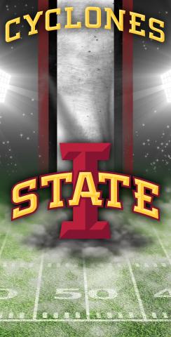 NCAA Field (Iowa State Cyclones Themed Custom Cornhole Board Design