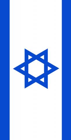 Israel National Flag Themed Custom Cornhole Board Design