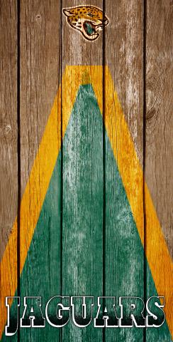 NFL Triangle (Jacksonville Jaguars) Themed Custom Cornhole Board Design