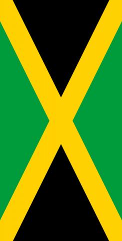 Jamaica National Flag Themed Custom Cornhole Board Design