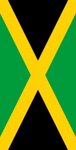 Jamaica National Flag Themed Custom Cornhole Board Design