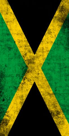 Worn National (Jamaica) Flag Themed Custom Cornhole Board Design