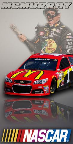 NASCAR (Jamie McMurray) Themed Custom Cornhole Board Design