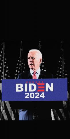 Joe Biden 2024 Themed Custom Cornhole Board Design