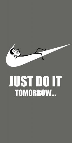 Just Do It Tomorrow  Procrastination Themed Custom Cornhole Board Design