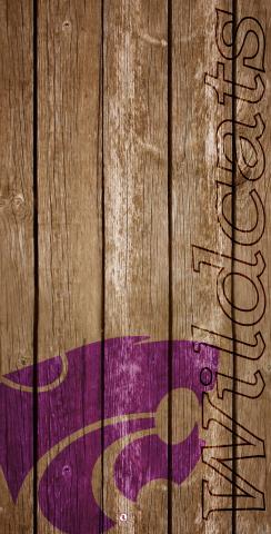 NCAA Wood Slat (Kansas State Widlcats) Themed Custom Cornhole Board Design