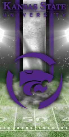 NCAA Field (Kansas State Wildcats) Themed Custom Cornhole Board Design