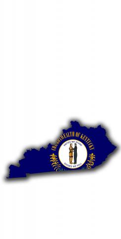 Kentucky State Flag Outline (White Background) Themed Custom Cornhole Board Design