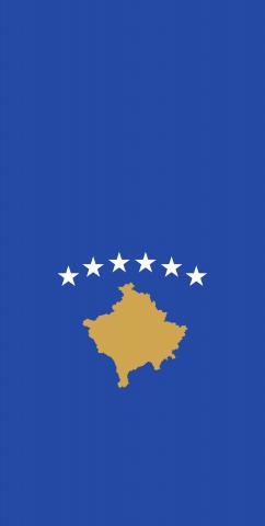 Kosovo National Flag Themed Custom Cornhole Board Design