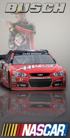 NASCAR (Kurt Busch) Themed Custom Cornhole Board Design