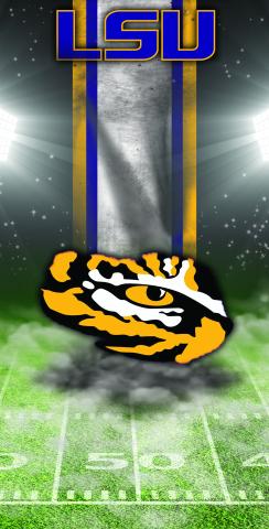 NCAA Field (LSU Tigers) Themed Custom Cornhole Board Design