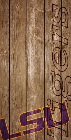 NCAA Wood Slat (LSU Tigers) Themed Custom Cornhole Board Design