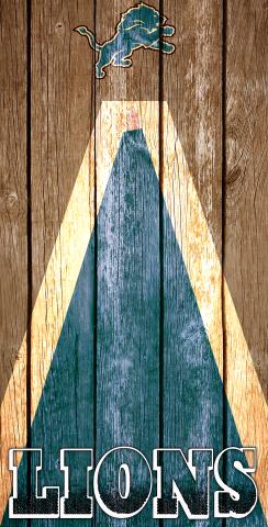 NFL Triangle (Detroit Lions) Themed Custom Cornhole Board Design