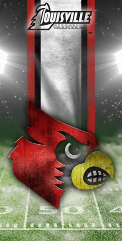 NCAA Field (Louisville Cardinals) Themed Custom Cornhole Board Design