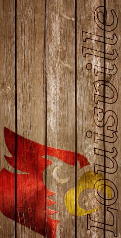 NCAA Wood Slat (Louisville Cardinals) Themed Custom Cornhole Board Design