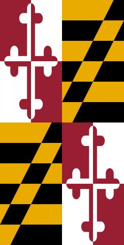 Maryland State Flag Themed Custom Cornhole Board Design