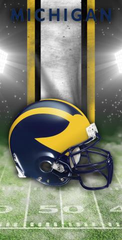 NCAA Field (Michigan Wolverines) Themed Custom Cornhole Board Design