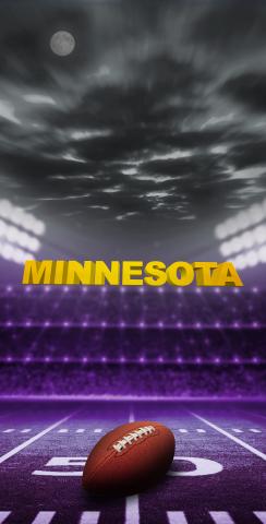 Minnesota Football Themed Custom Cornhole Board Design