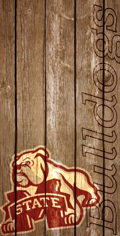 NCAA Wood Slat (Mississippi State Bulldogs) Themed Custom Cornhole Board Design