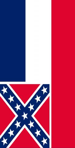 Mississippi State Flag Themed Custom Cornhole Board Design
