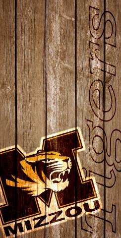 NCAA Wood Slat (Missouri Tigers) Themed Custom Cornhole Board Design