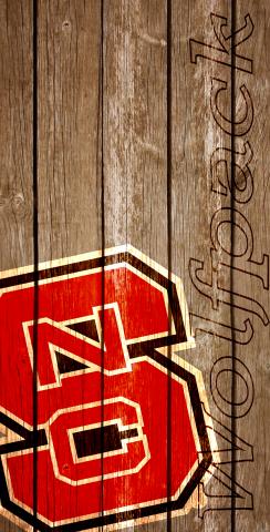 NCAA Wood Slat (NC State Wolfpack) Themed Custom Cornhole Board Design