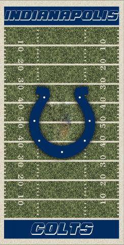 NFL Field (Indianapolis Colts) Themed Custom Cornhole Board Design