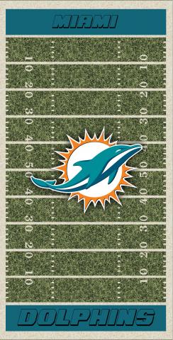 NFL Field (Miami Dolphins) Themed Custom Cornhole Board Design