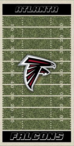 NFL Field (Atlanta Falcons) Themed Custom Cornhole Board Design